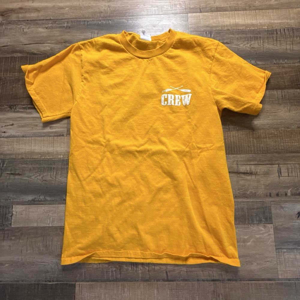 Trader Joe's Crew Shirt Sz Small Yellow Cotton